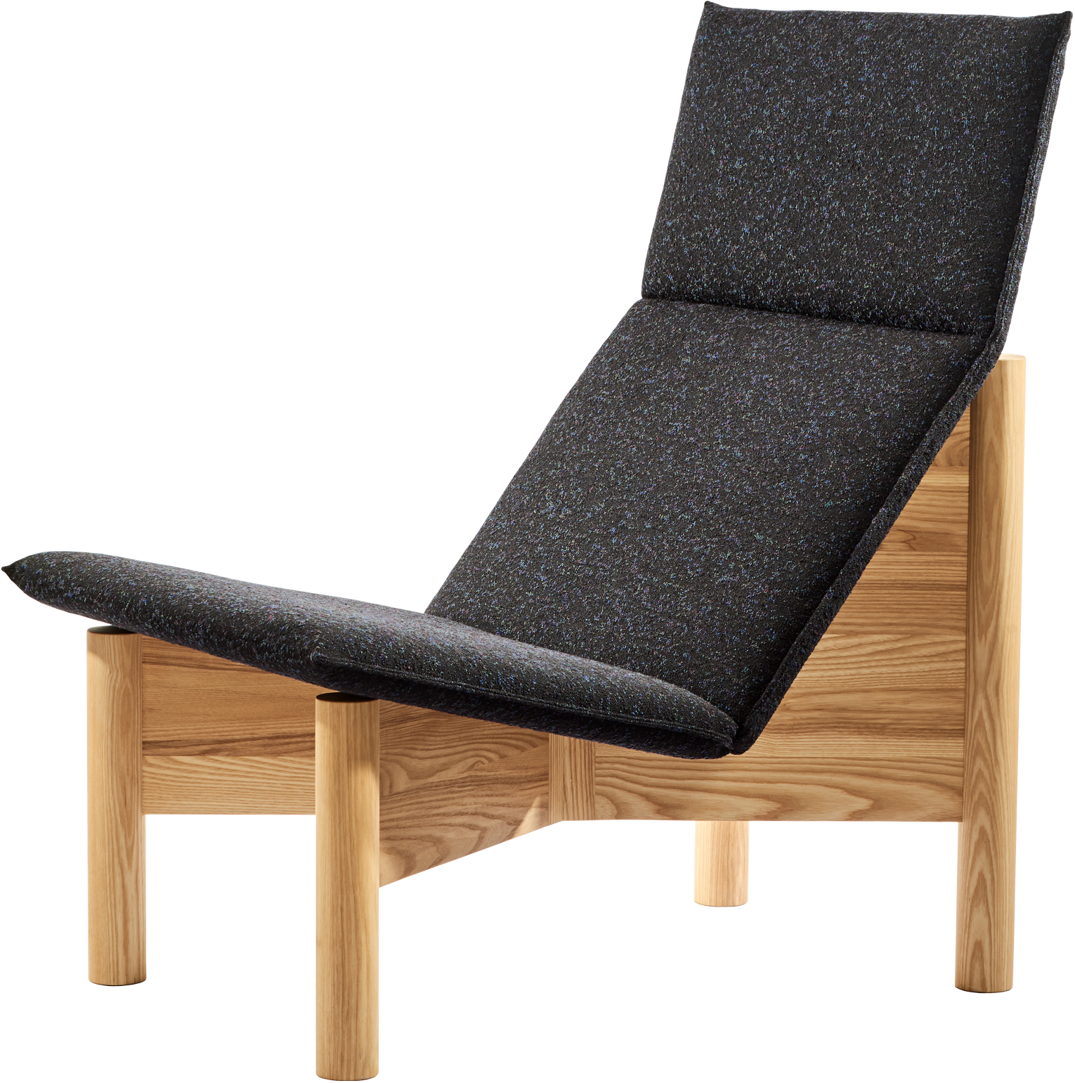 Canadian-made Alder Lounge Chair in solid wood with contemporary, minimalist detailing by Ourse.