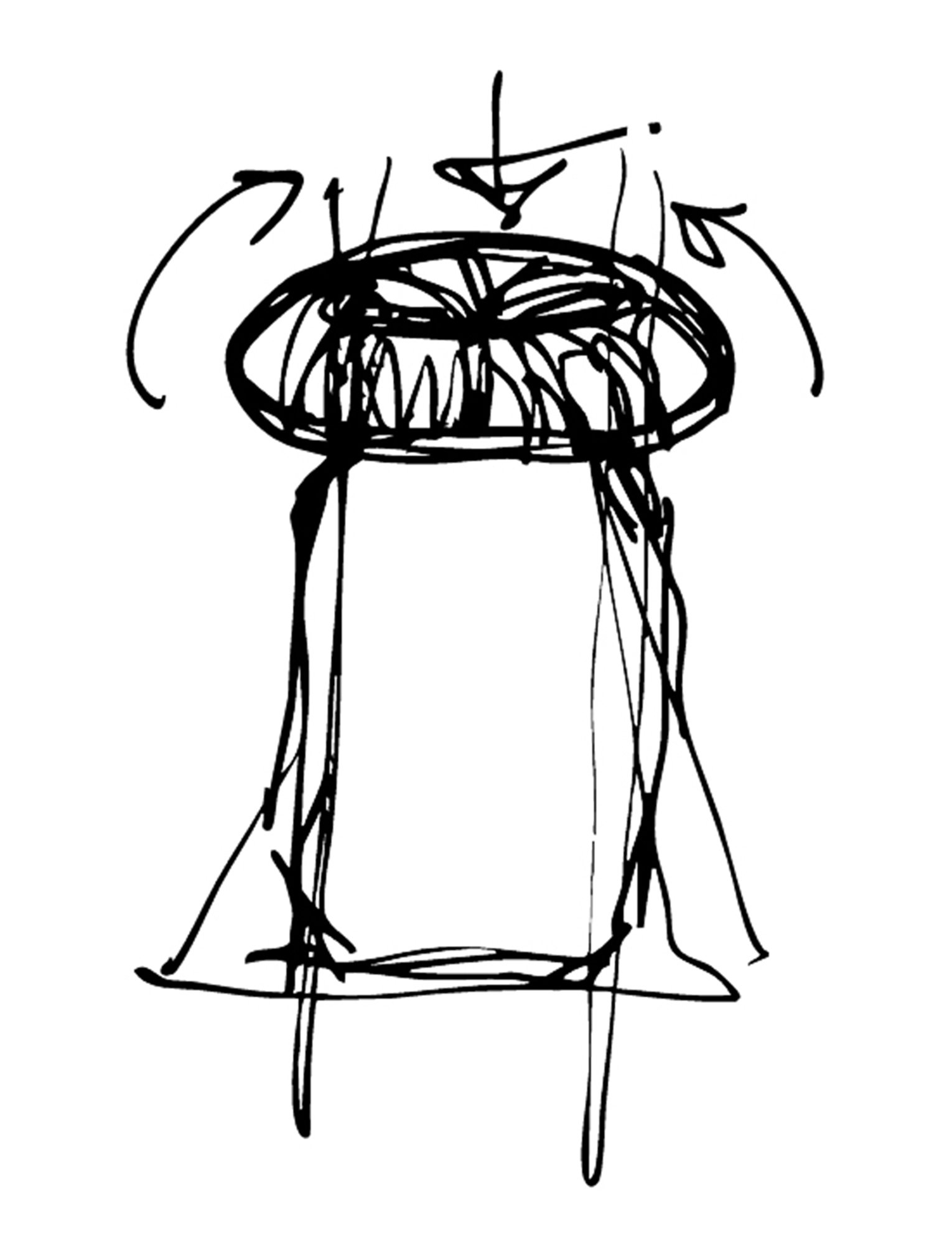 Sketches from Ourse designers showing early concept development and contemporary Canadian furniture design exploration.