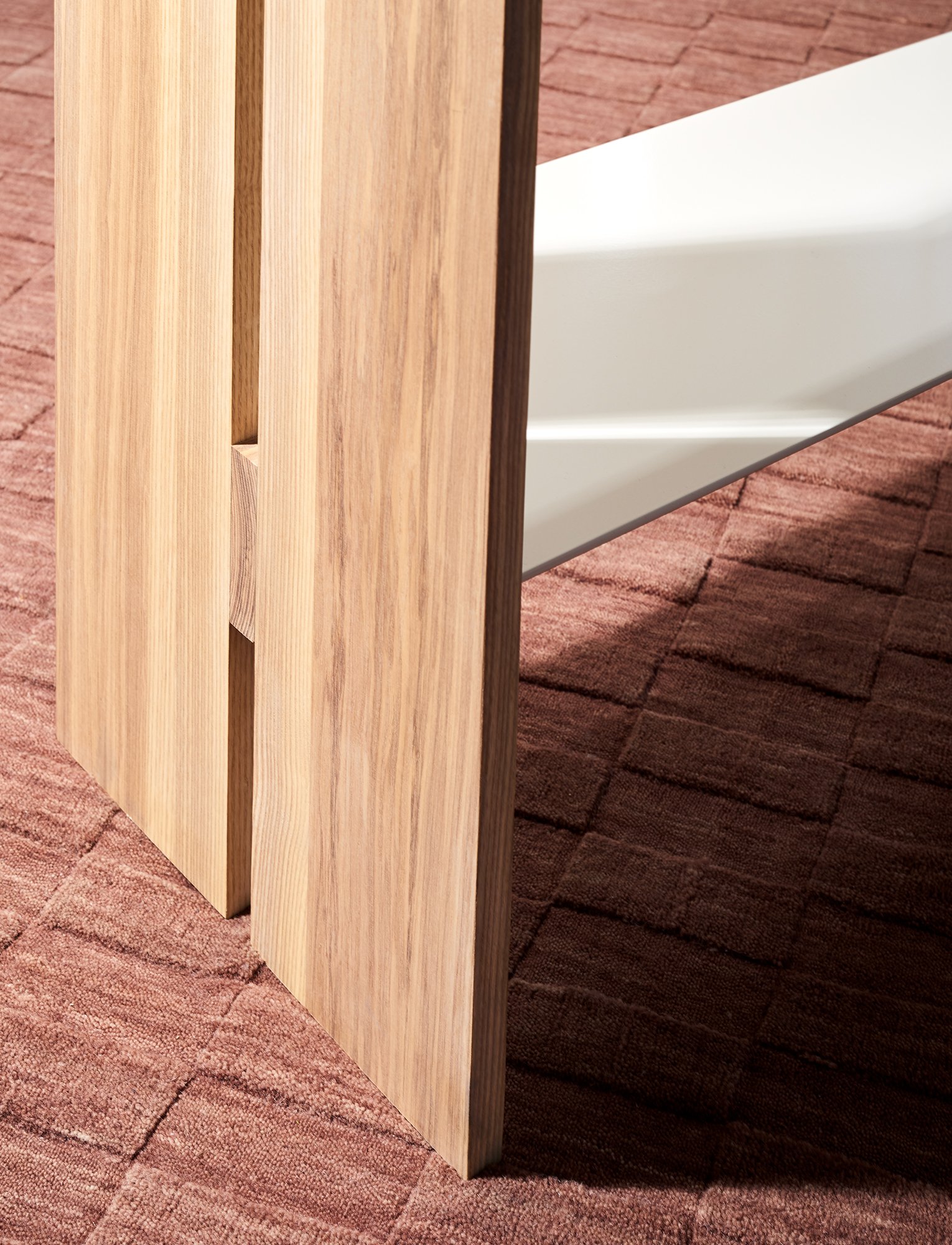 Tract Shelf designed and built in Canada, featuring clean architectural lines and contemporary solid wood construction by Ourse.