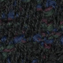 Kvadrat Atom textile collection designed by Raf Simons, a close-up of a textured bouclé, multicolored woven fabric with dark tones and sophisticated streaks of colour.
