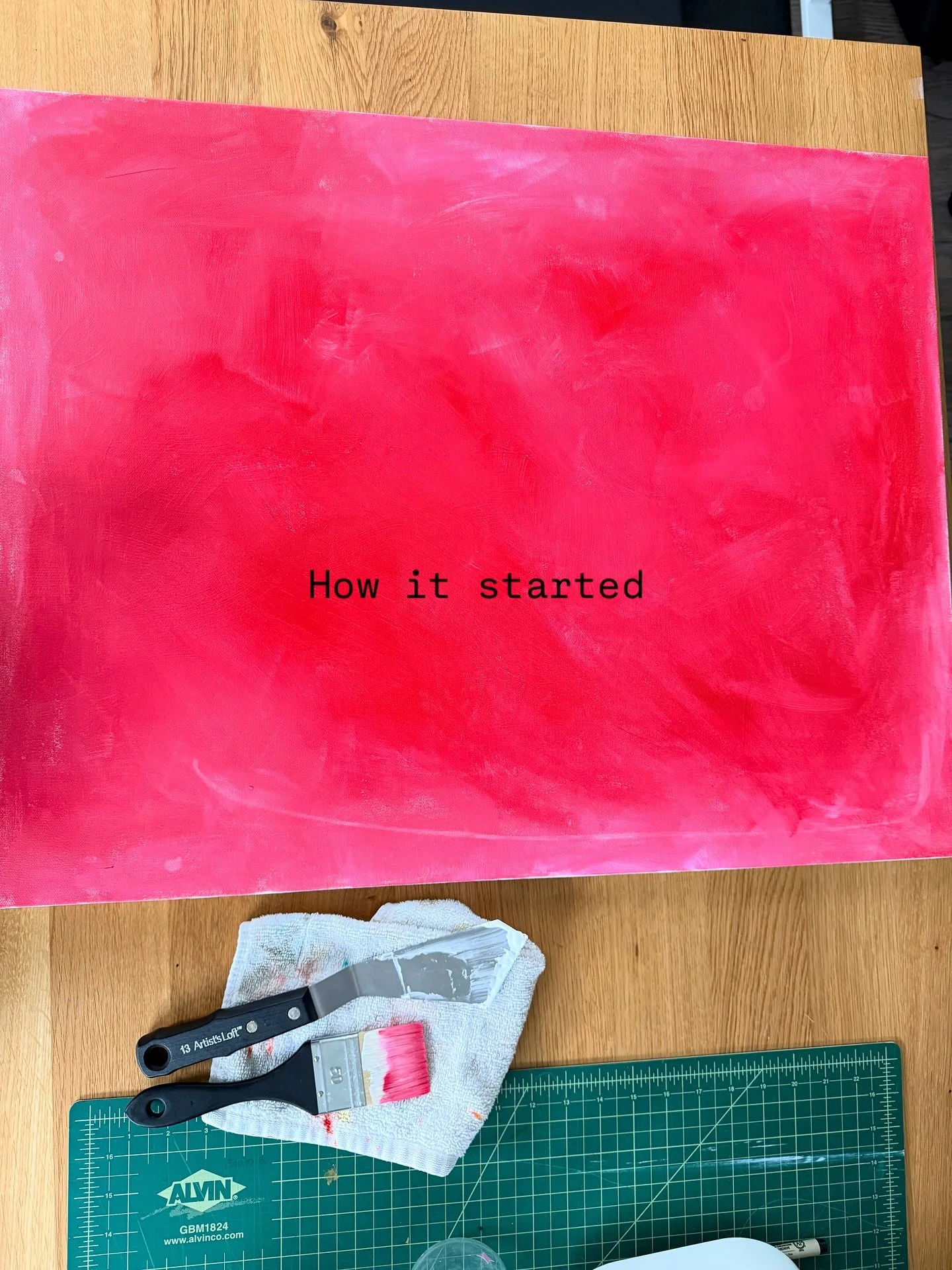 Swipe to see the crazy progression of this painting #art #canvas #painting #floral #floralpainting #artprogress #progress