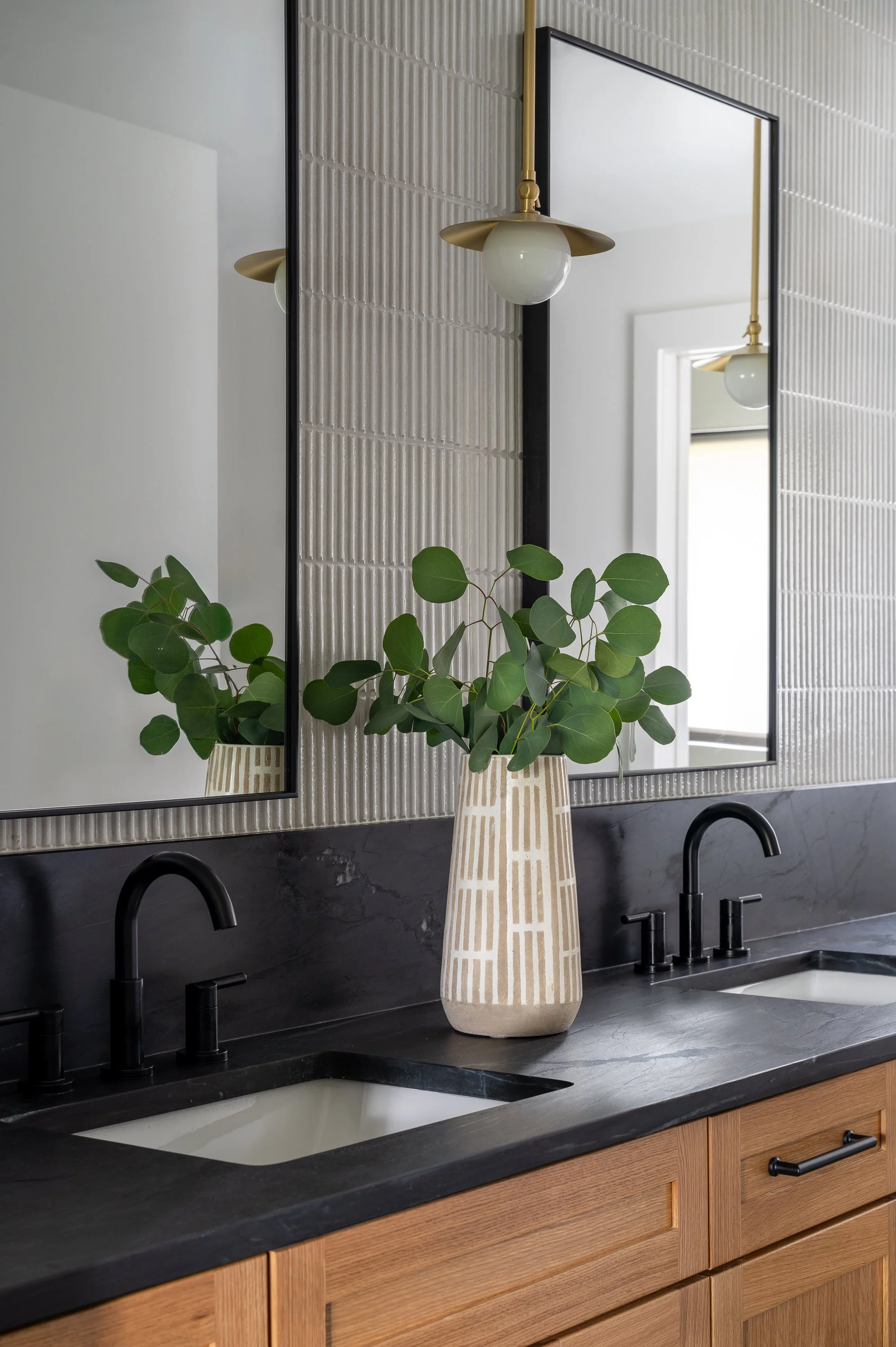 Kirkland | Primary Bath Remodel | Sink Detail with Vase
