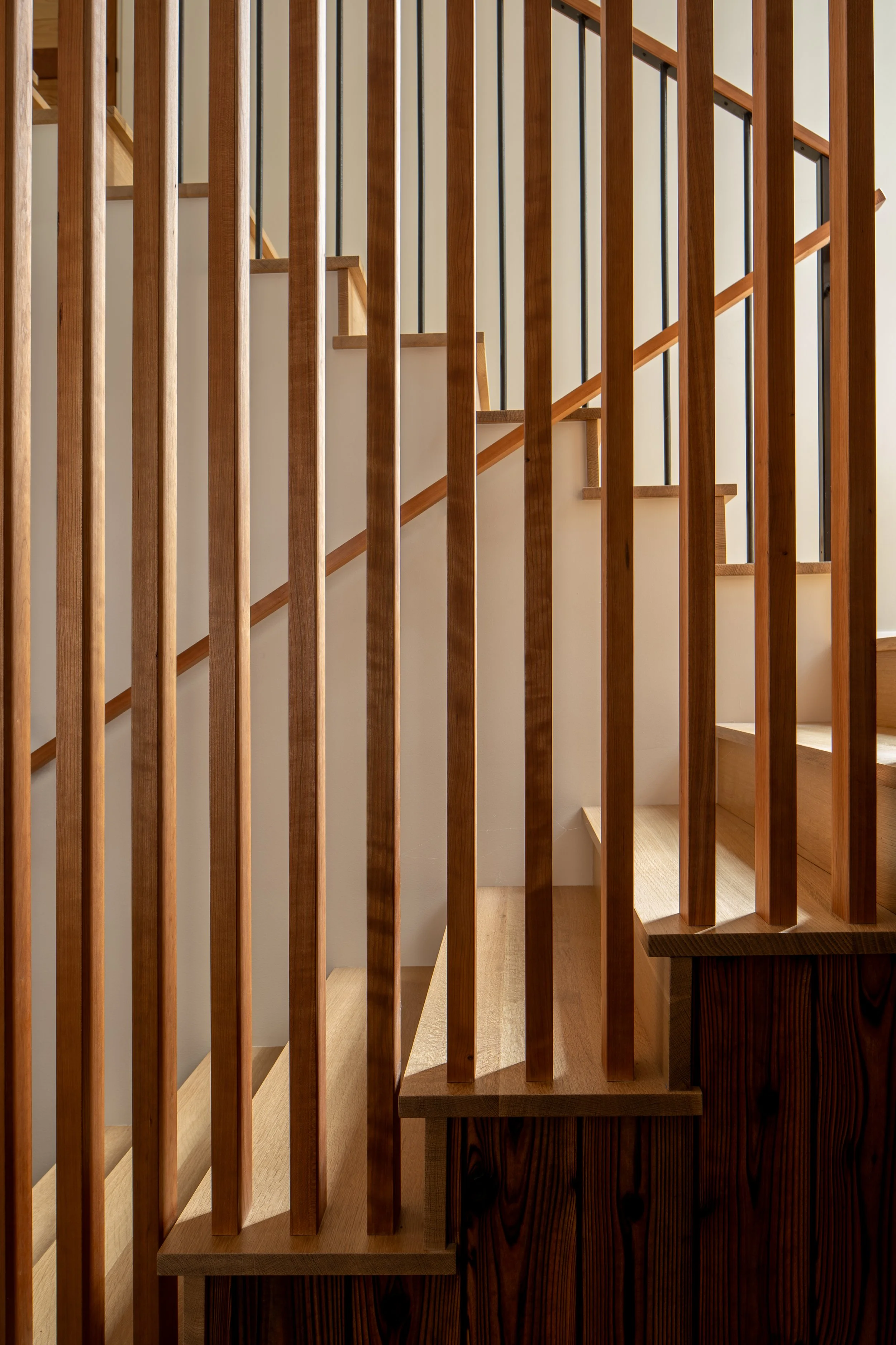 Bainbridge Island | New Construction | Wood Stairs and Custom Wall