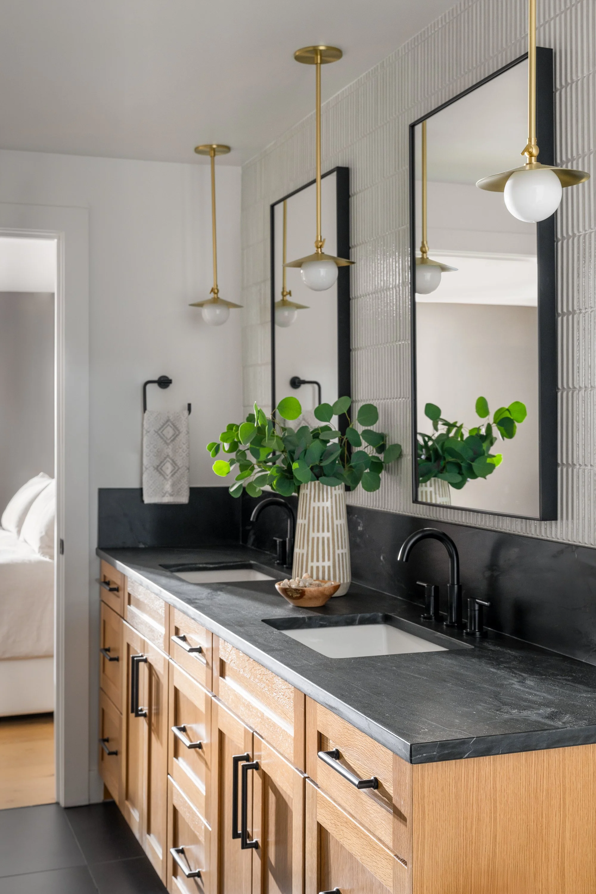 Kirkland | Primary Bath Remodel | Double Sinks & Mirrors