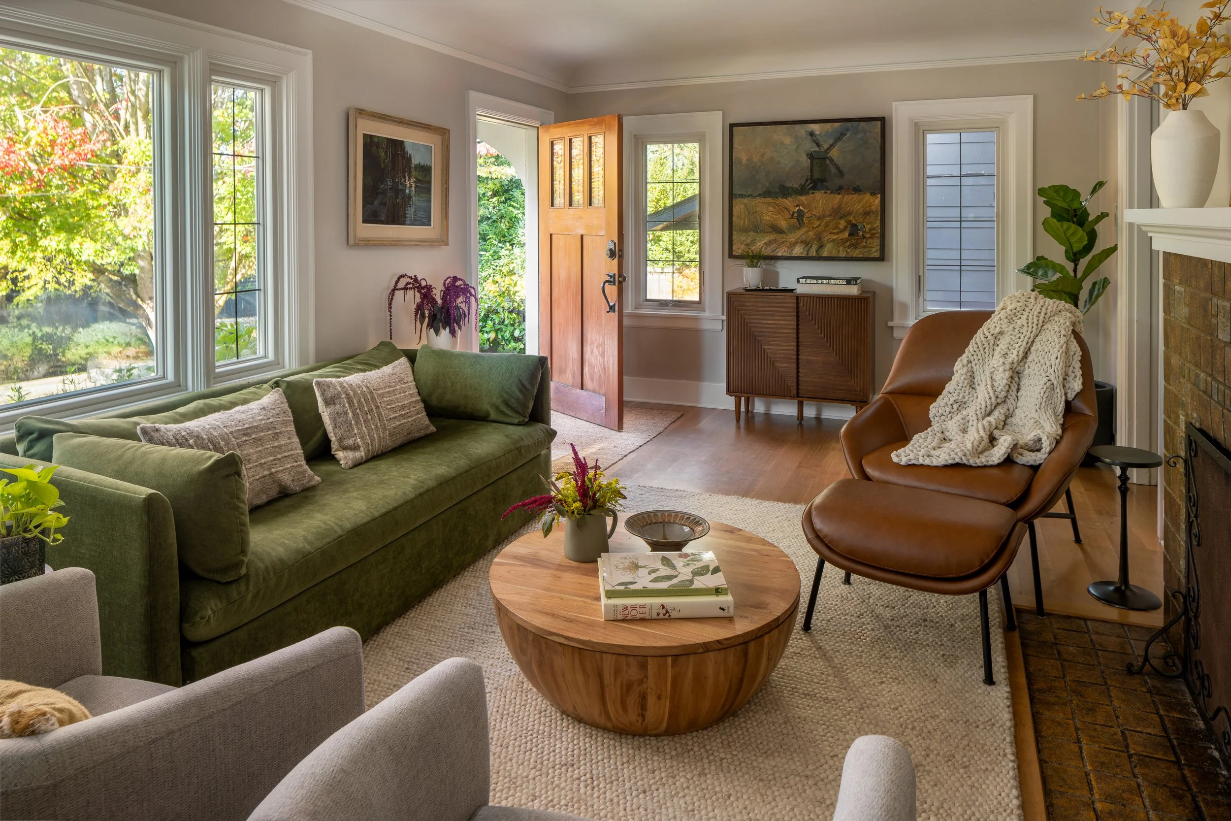 Greenlake | Seattle | Living Room Remodel | Sofa, coffee table, chairs