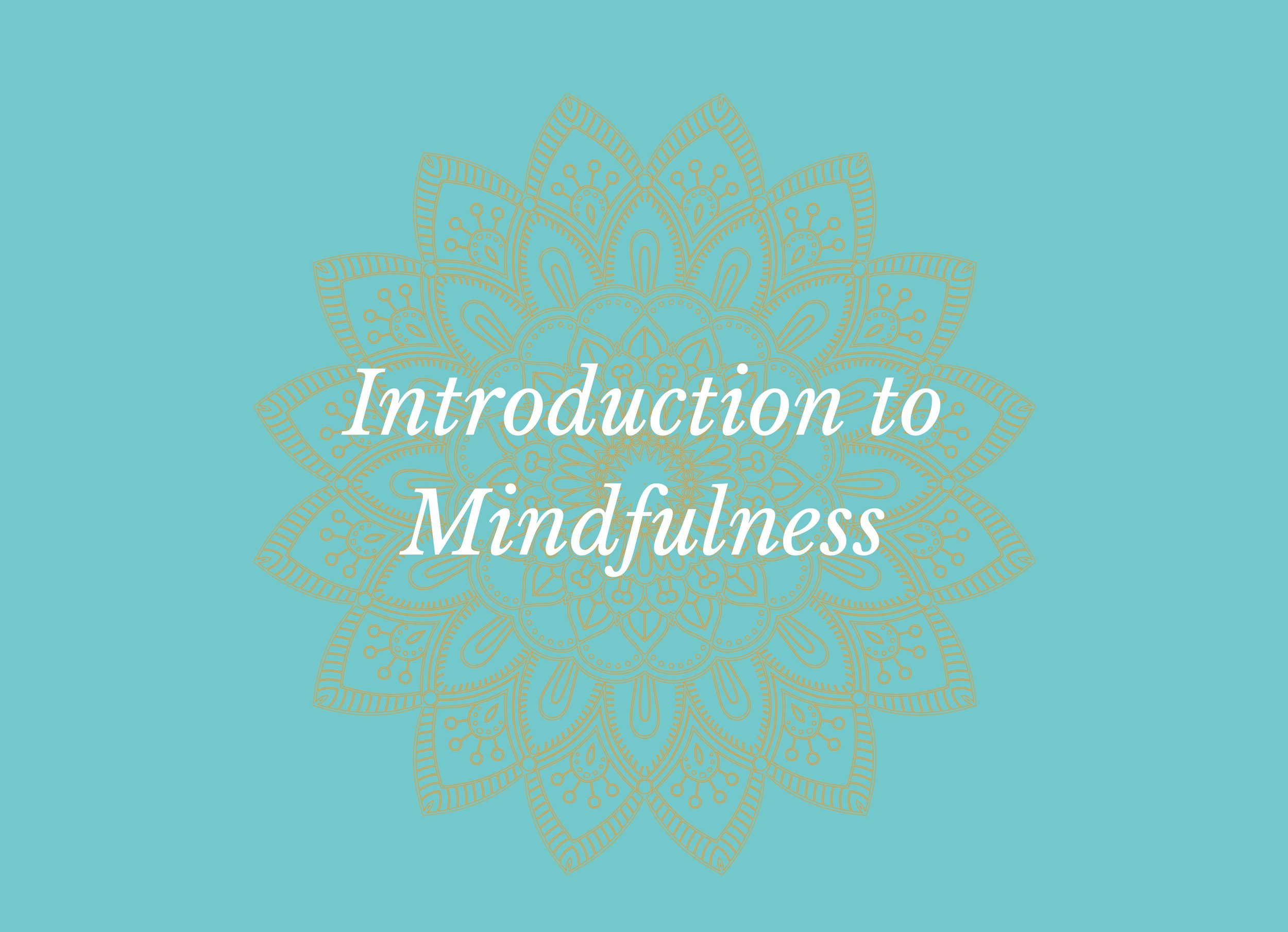 Introduction to Mindfulness (March 6th 7-8pm)