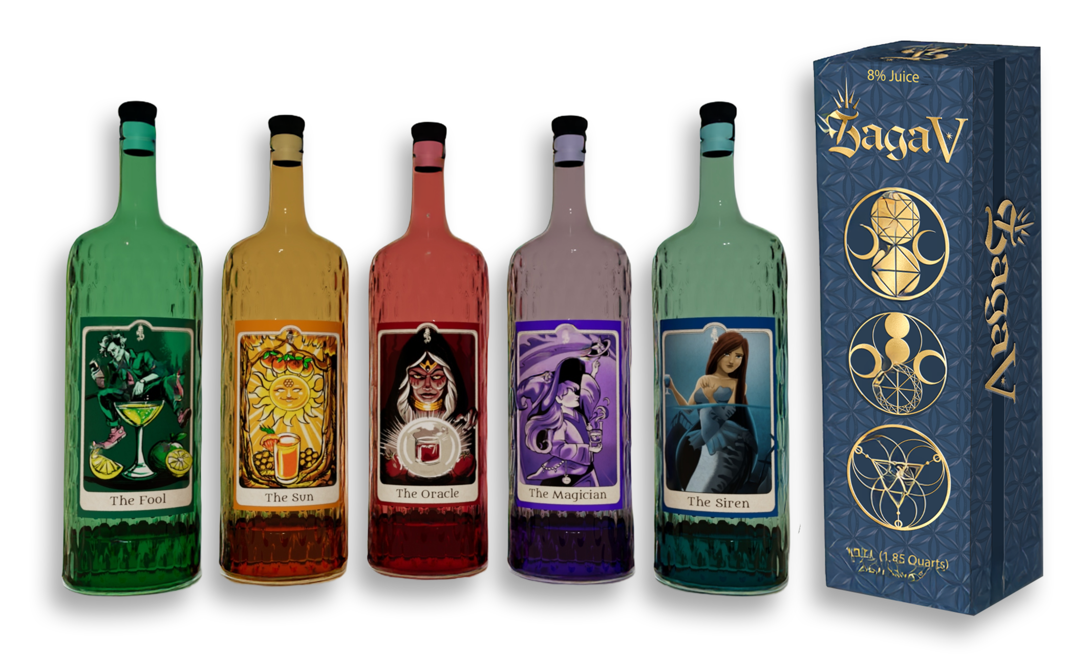 image of all elements of completed project packaging photographed togetehr