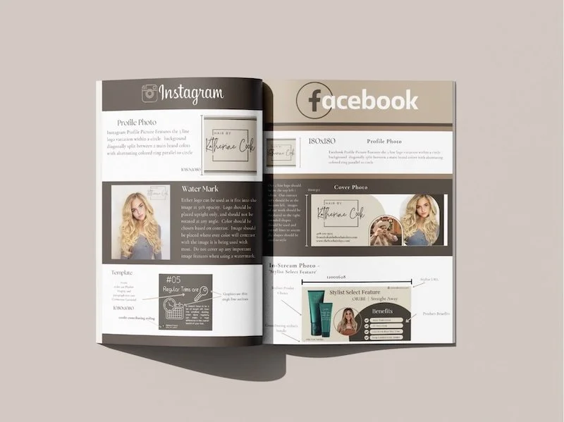 Instagram and Facebook pages of Katherine Cook's Social Style Guide