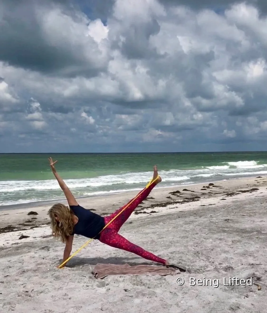 Julie Cheifetz Pilates star on the beach