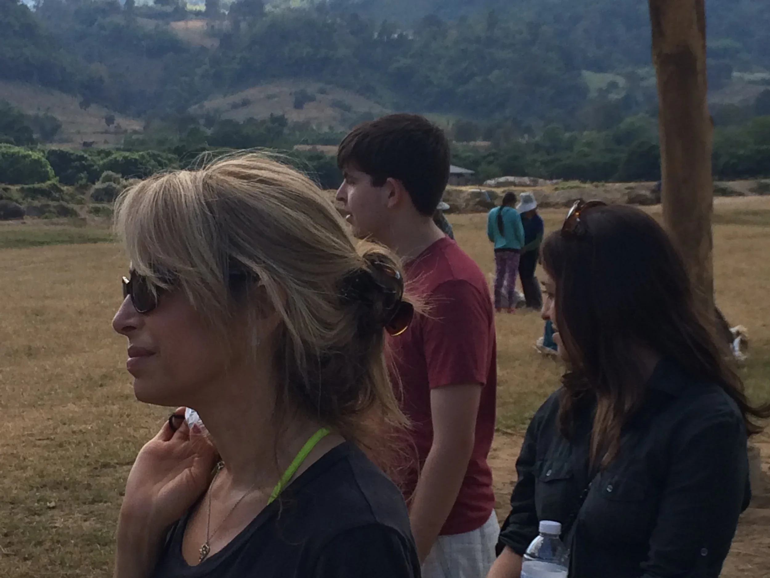 Julie Cheifetz with her family at "The Elephant Nature Park", a rescue sanctuary in Chaing Mai, Thailand