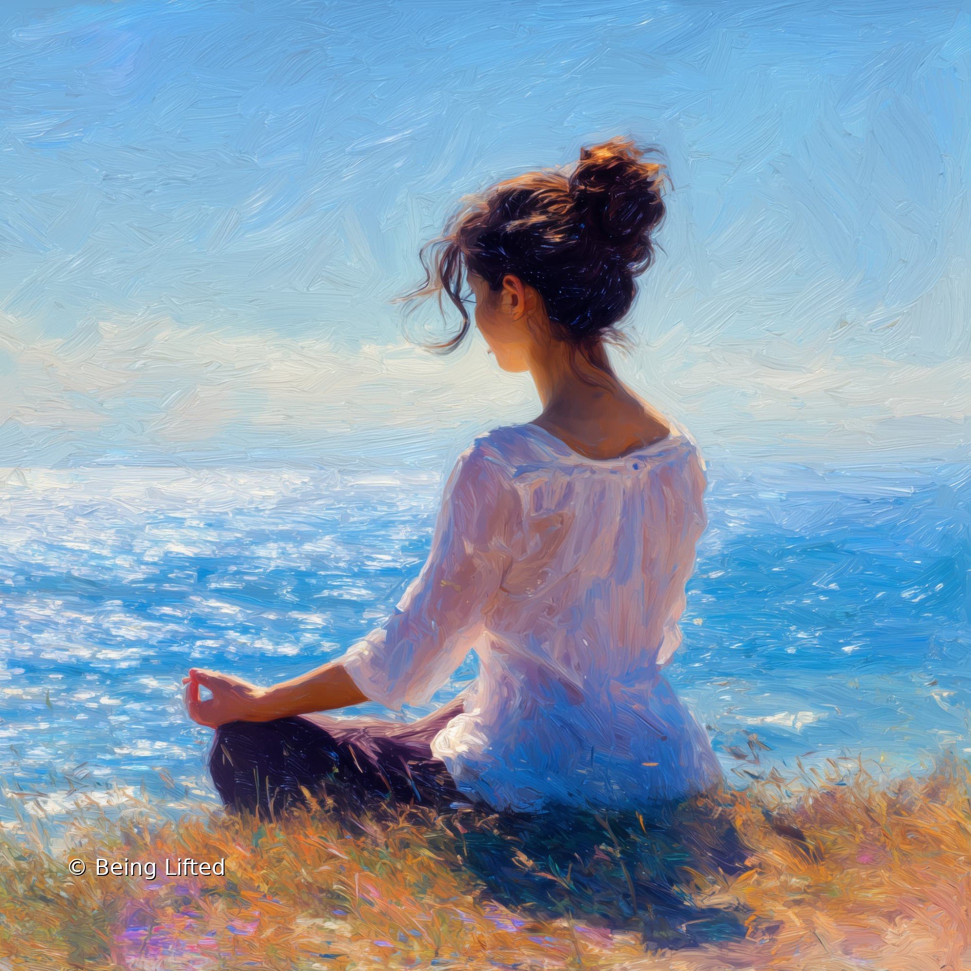 A young woman gazing out to sea wanting to know how to feel better and id Integrated Energy work and Pilates is right for her