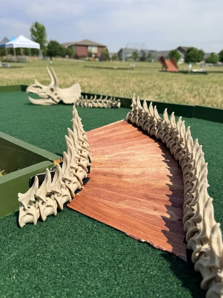 Dino themed portable mini golf putt putt rental for events