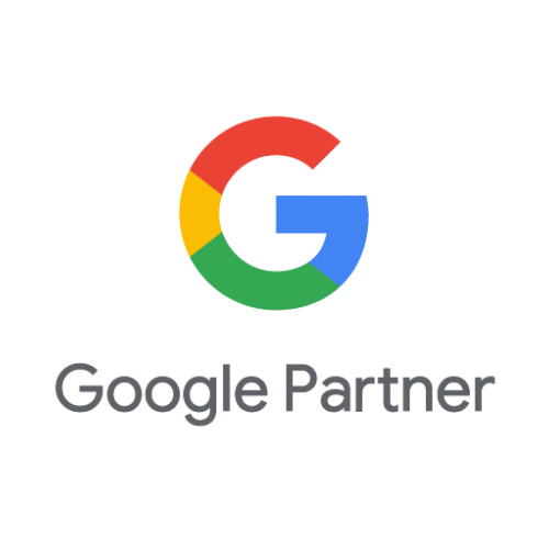 Google Partner logo with colorful circular icon and gray text.