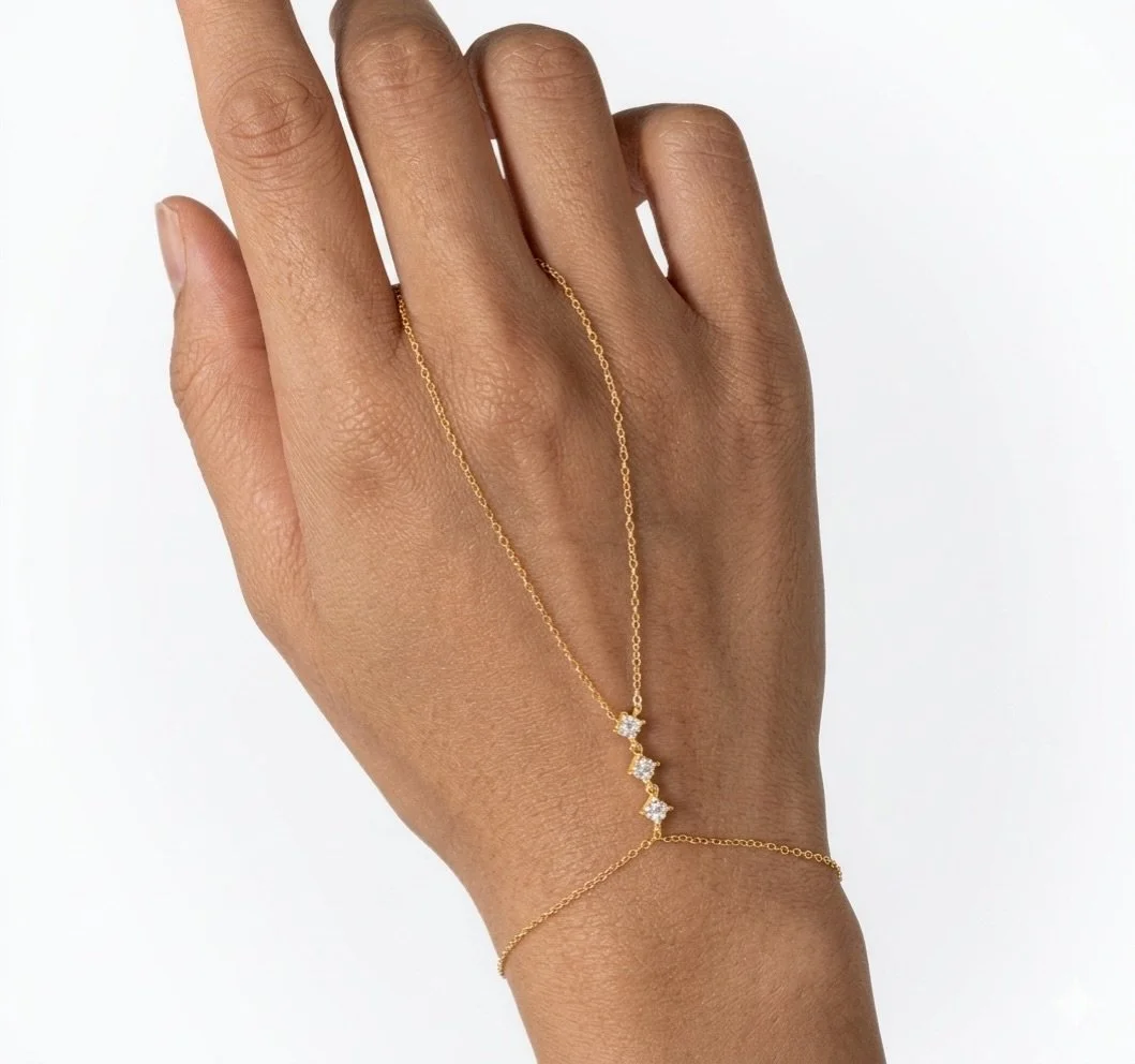 NEW: The Signature Lumia Hand Chain. 925 Sterling Silver and 18K Gold Plated with Zirconia Studs. Perfect alternative to our other designs. Part of the S/S 26 collection. Now available online. 

#jewelry #brand #new #chrys3lis