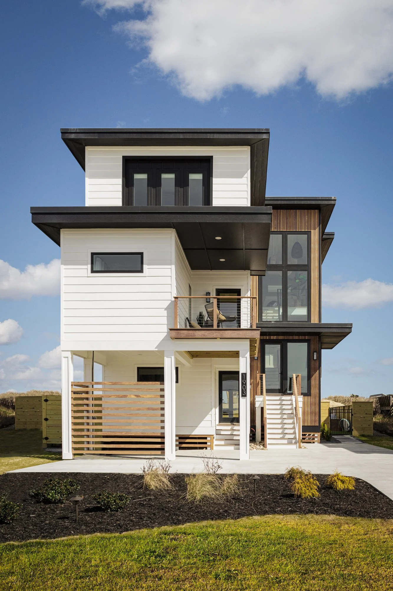 Modern beach house real estate photography on the outer banks, north carolina