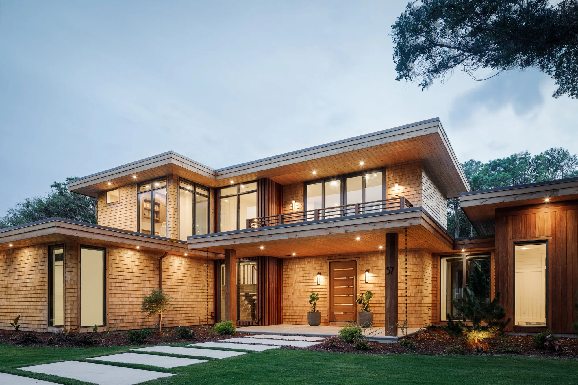 Twilight real estate photography of Griggs & Co. project in Southern Shores, Outer Banks, North Carolina. Luxury real estate photography