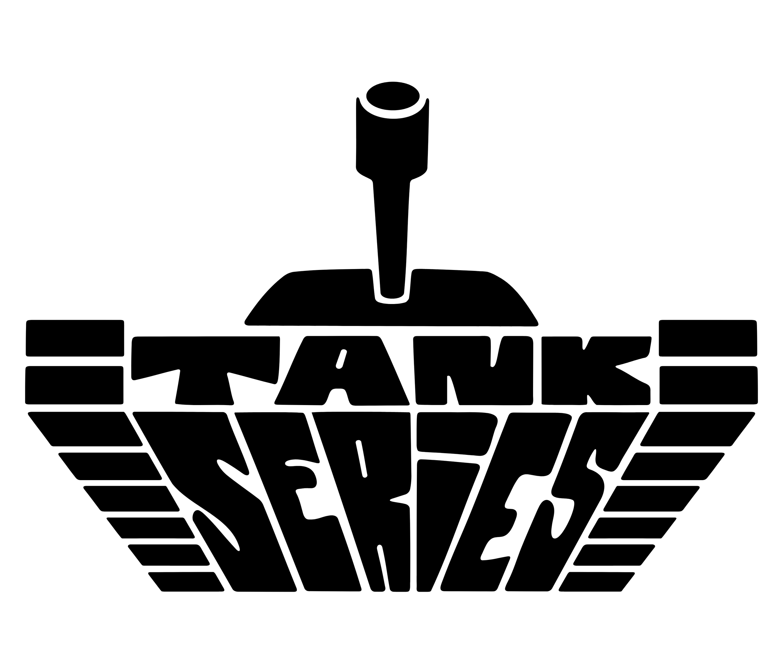 Tanks Series Logo with white background black text