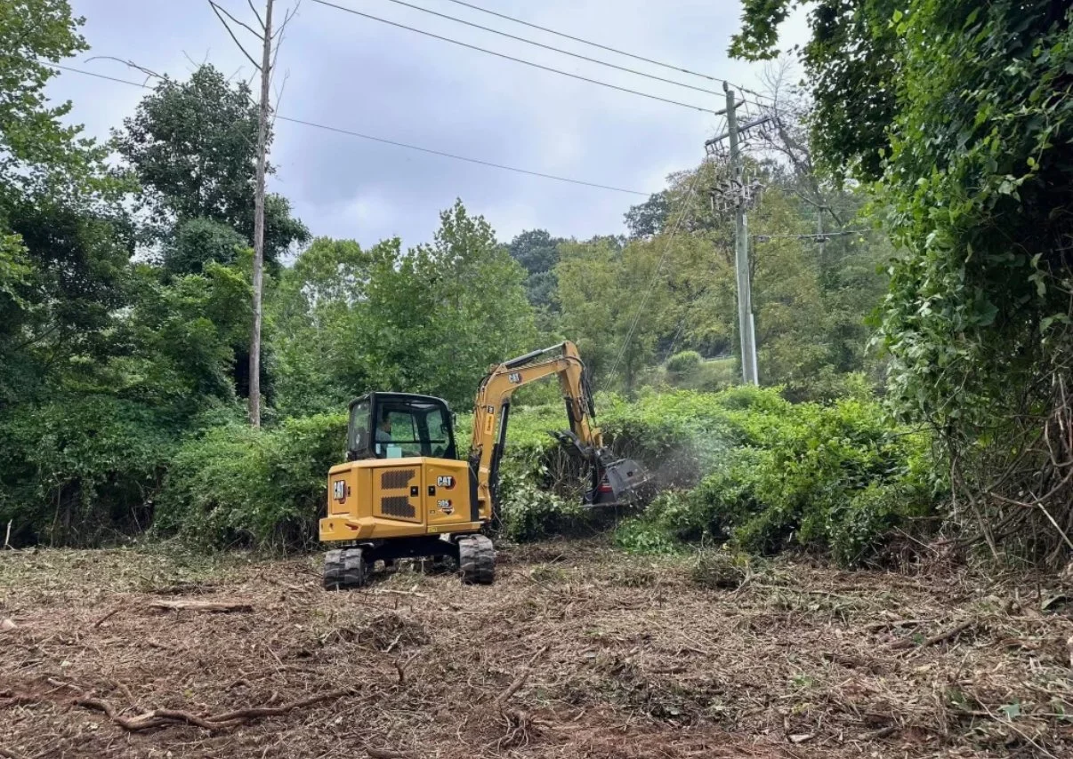 Land clearing project completed in Marion, North Carolina.