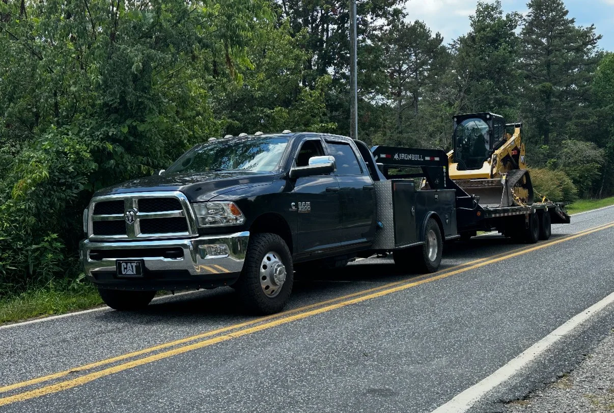 Gravel hauling for a construction project in Hendersonville, North Carolina.