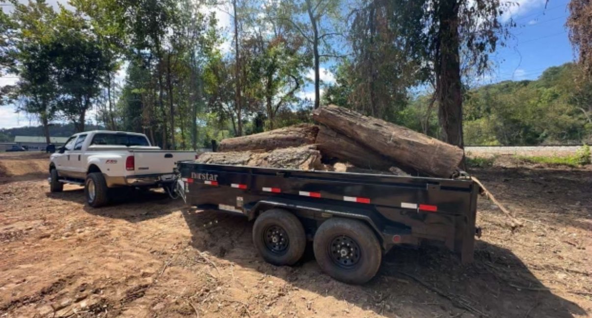 Professional hauling services completed in Leicester, North Carolina.