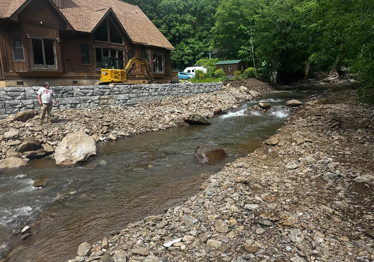 Professional grading and site preparation completed in Hendersonville, North Carolina.