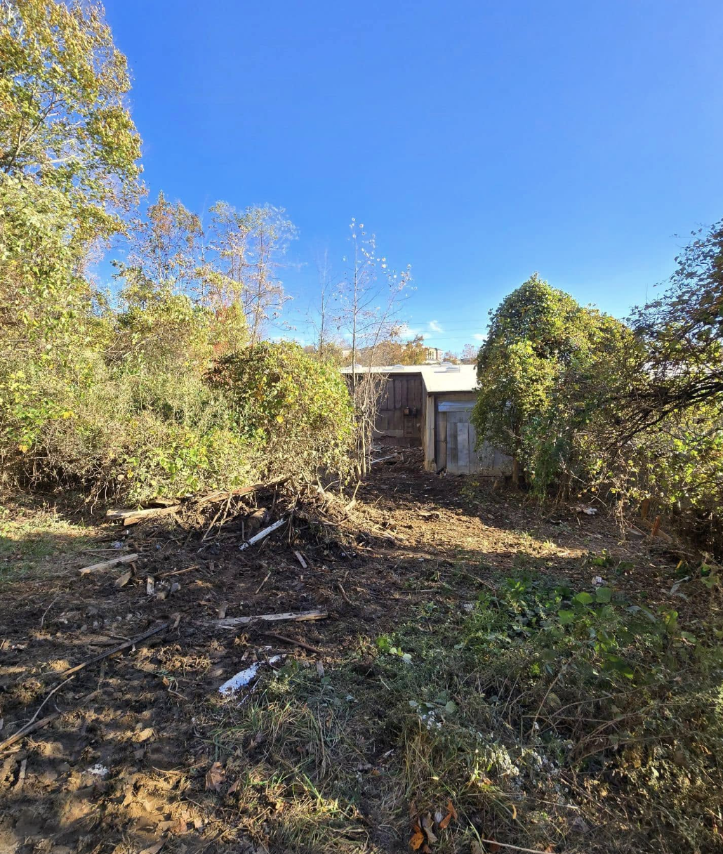 Excavator performing professional earthwork services in Western North Carolina.
