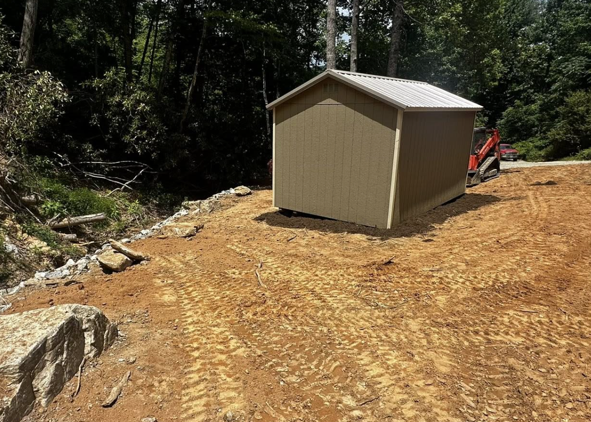 Professional excavation services completed in Asheville, North Carolina.