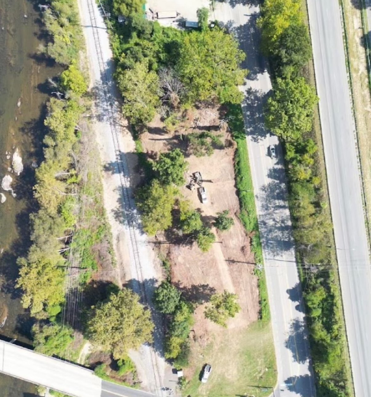 Forestry mulching services completed in Western North Carolina.