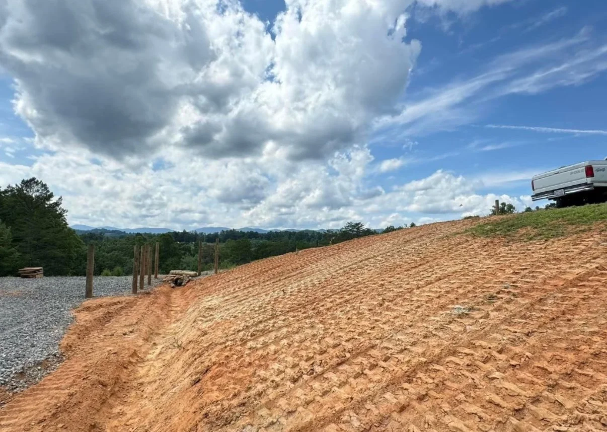 Erosion control solutions protecting a property in Waynesville, North Carolina.