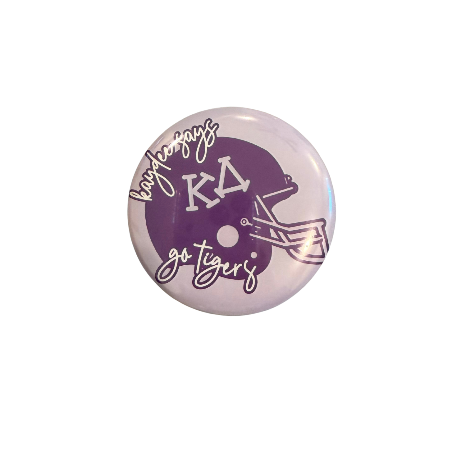 Says Go Tigers Pin 2