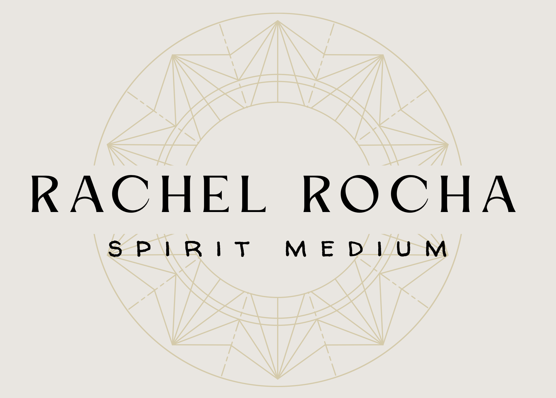 mystical geometric logo for Rachel Rocha spirit medium
