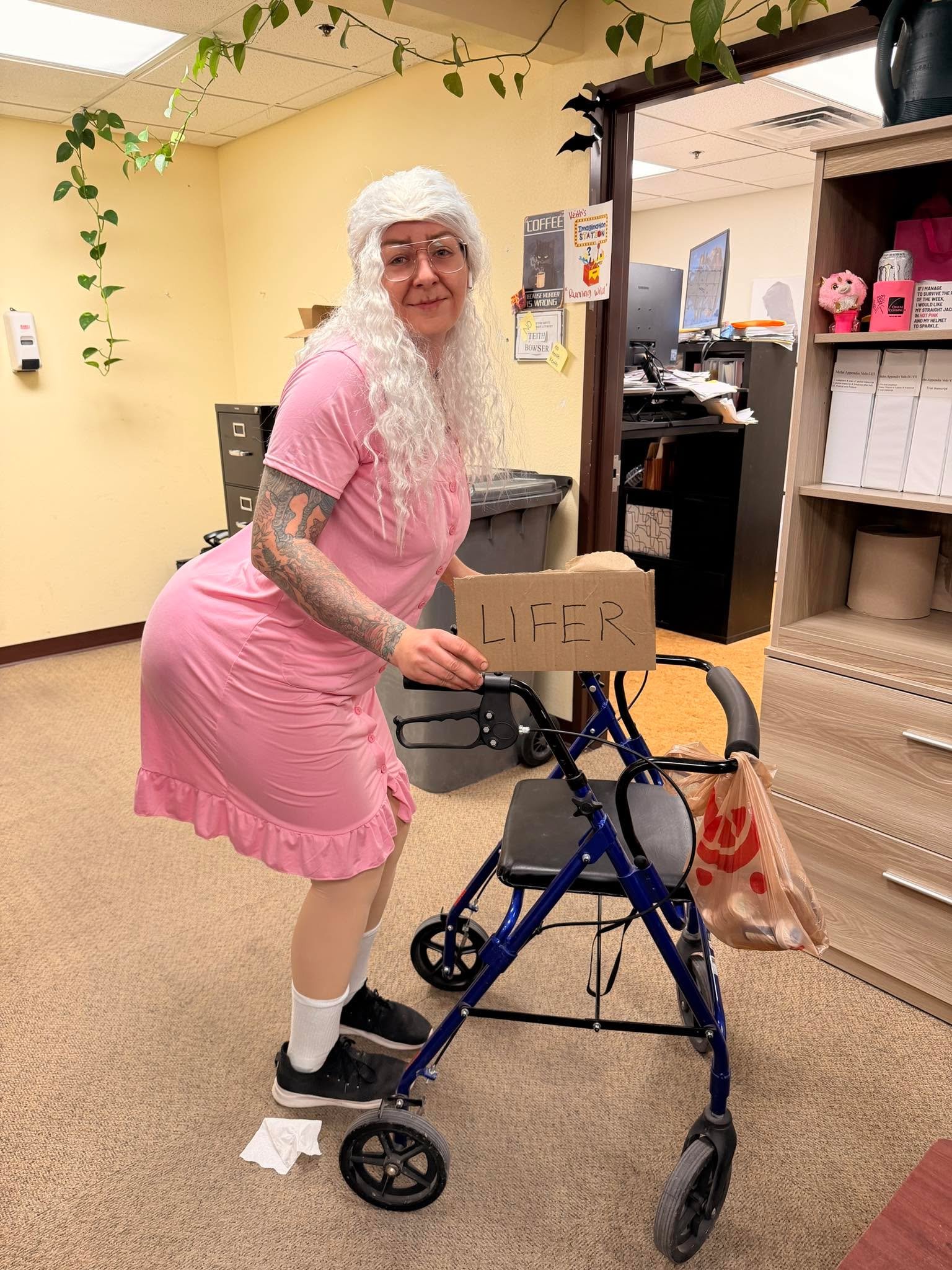 The office Halloween theme was scary! My biggest fear is getting old or working here forever. Someone called me a Lifer once&hellip;.ruined me 😆