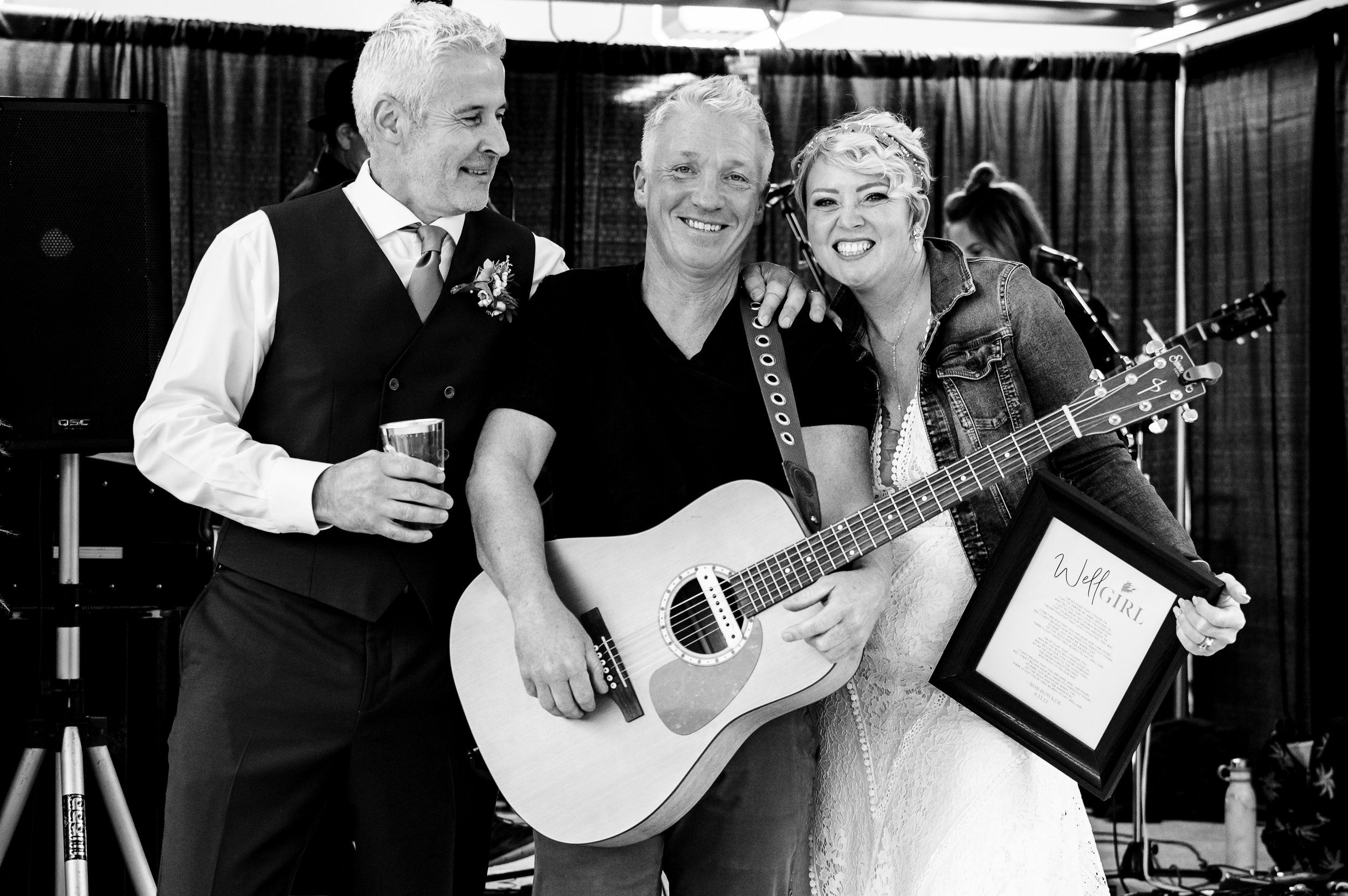 Rob singing at wedding 