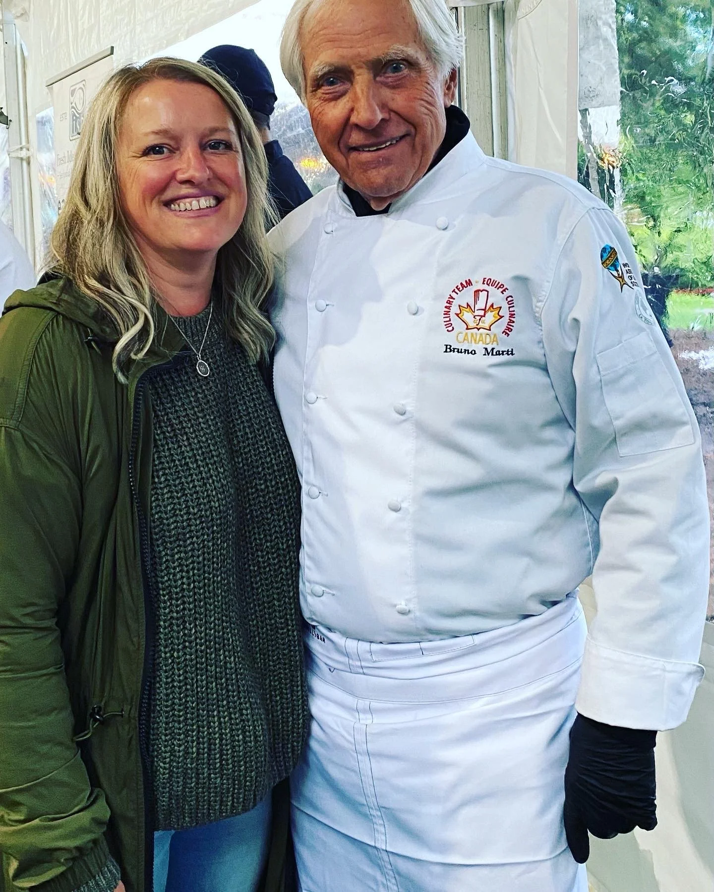 Chrissie Bowker and Chef Bruno Marti.