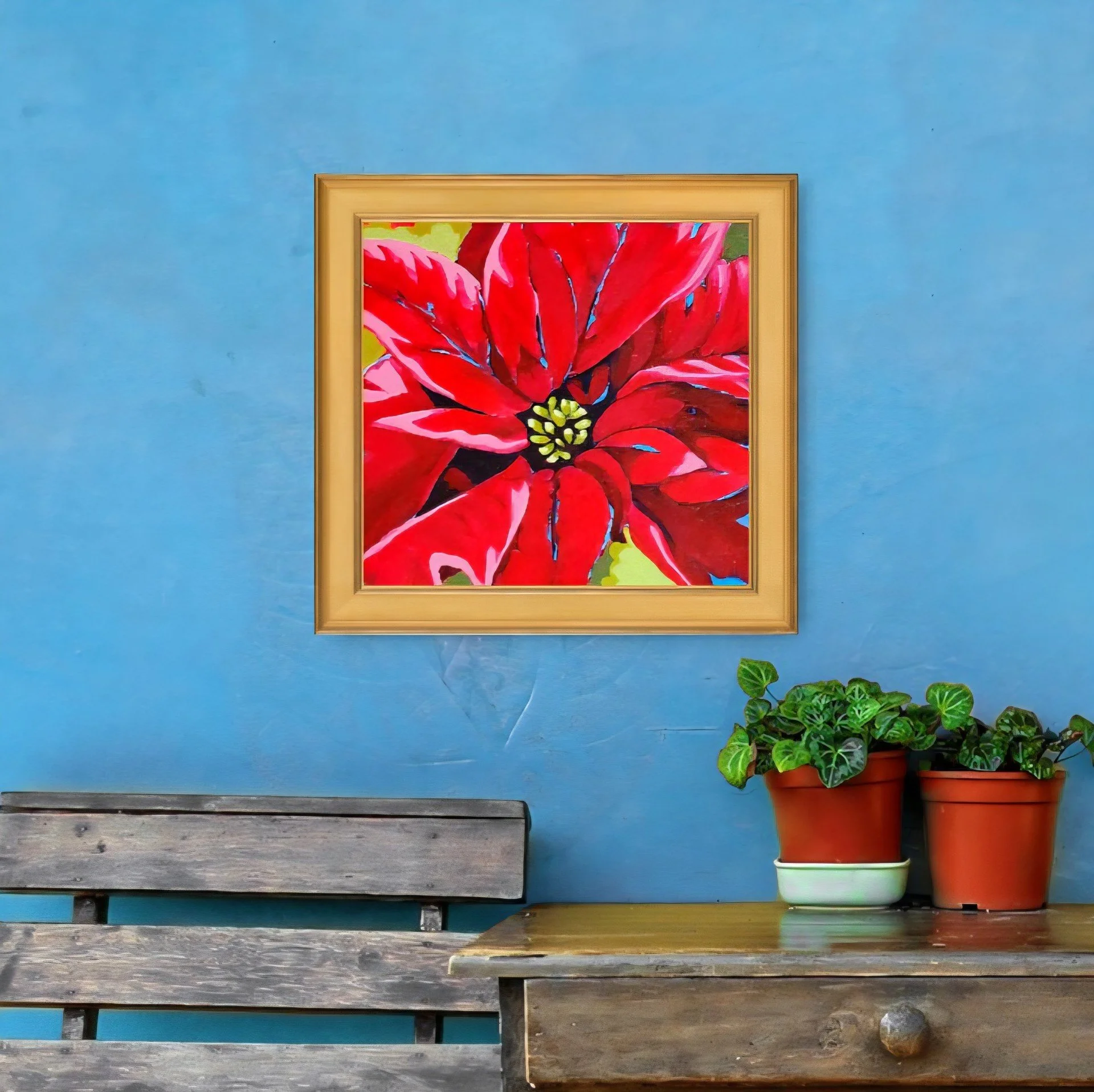 Red Poinsettia on wall.jpg (Copy)