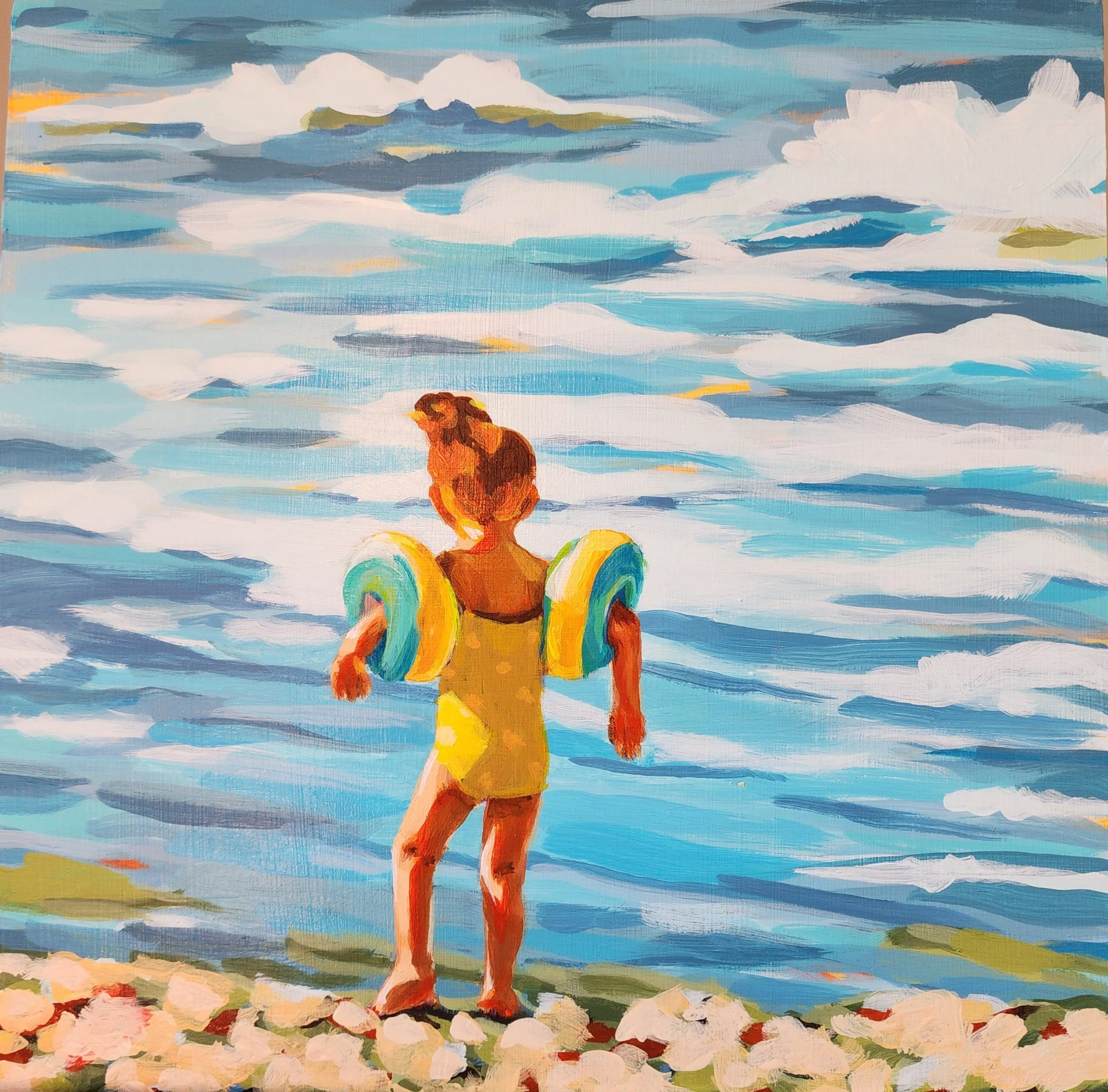 Yellow Polka Dot Swimsuit