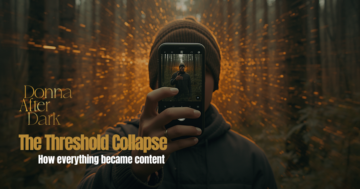 The Threshold Collapse: How Everything Became Content