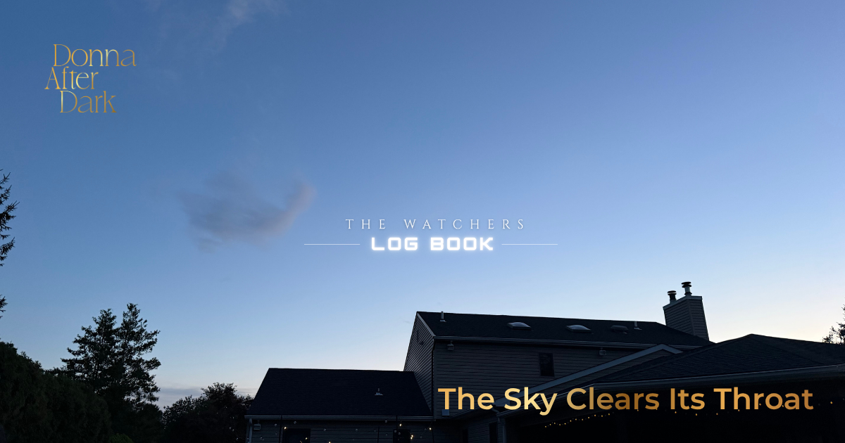 The Sky Clears Its Throat