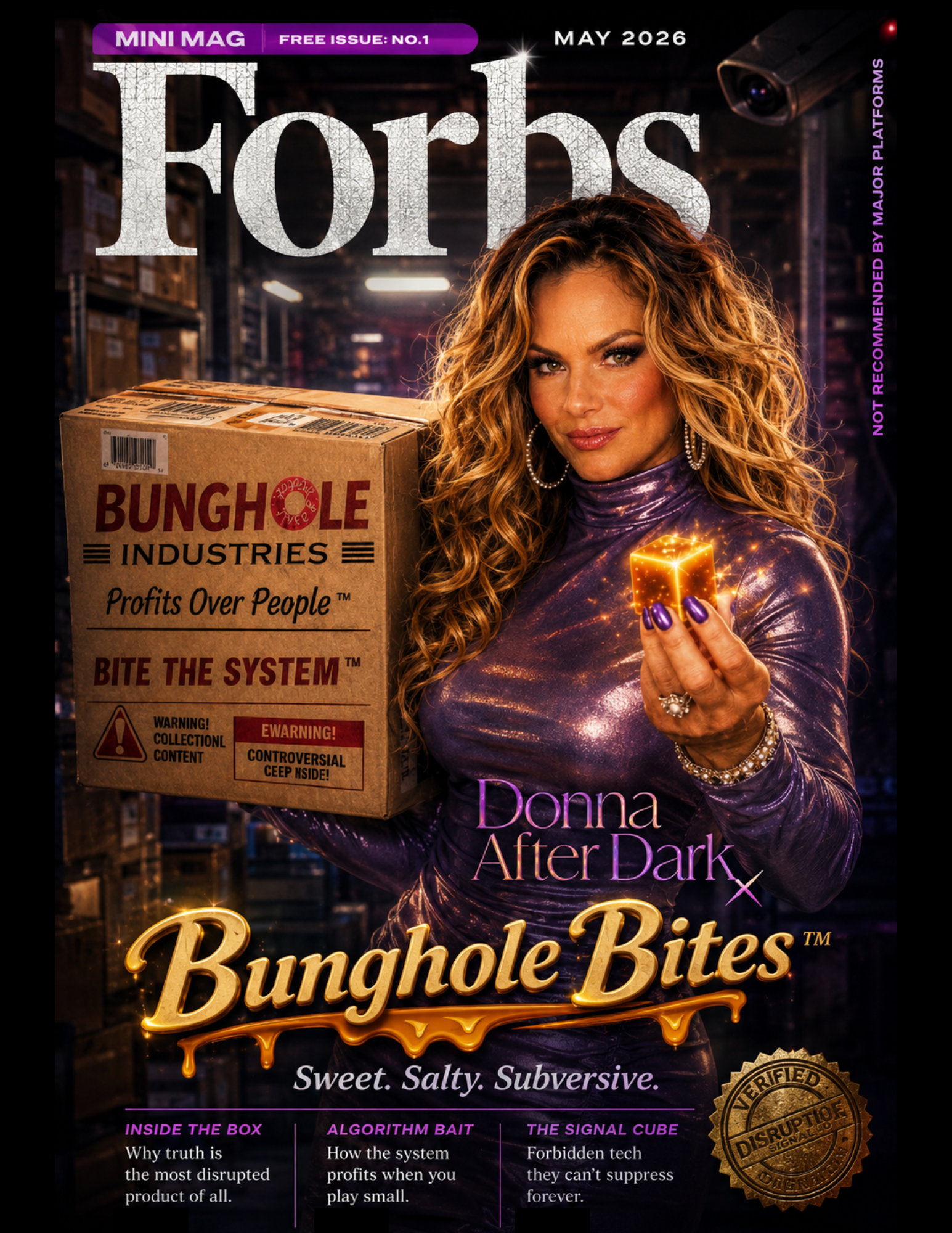 FORBS Mini Mag Cover featuring Donna After Dark and Bunghole Bites