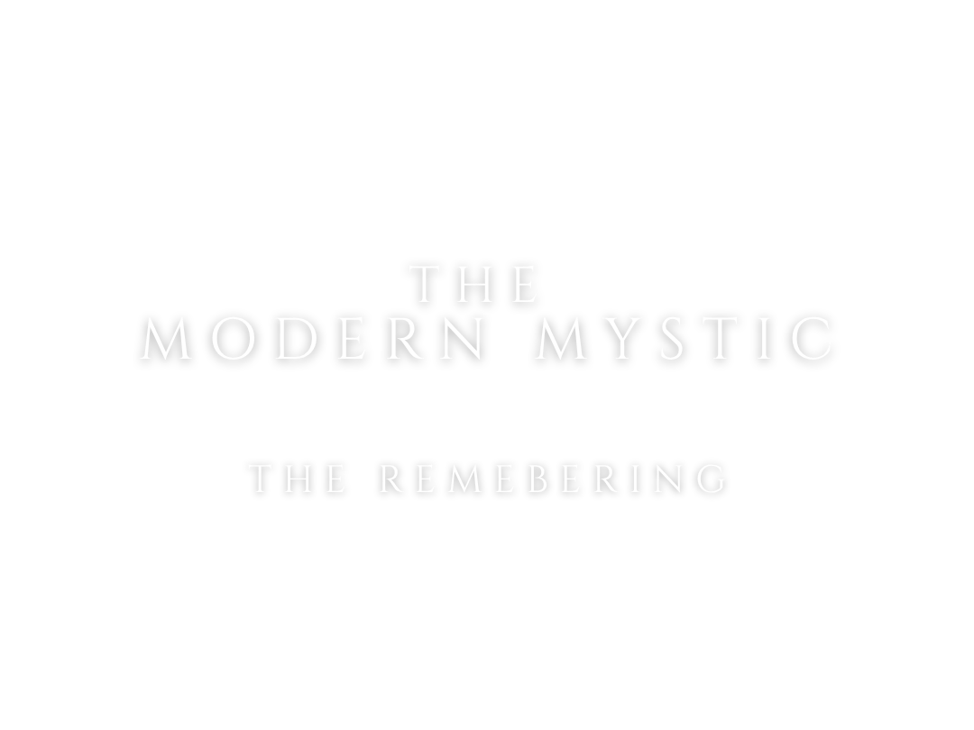 Black background with white text that reads "The Modern Mystic: The Rebeiring"