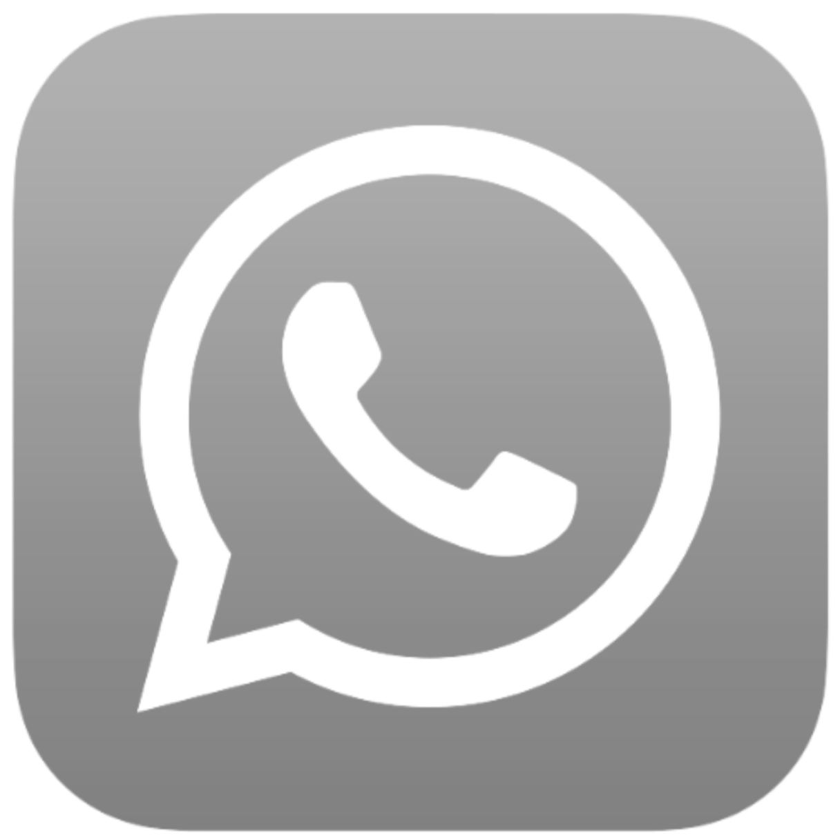 WhatsApp logo with a gray background
