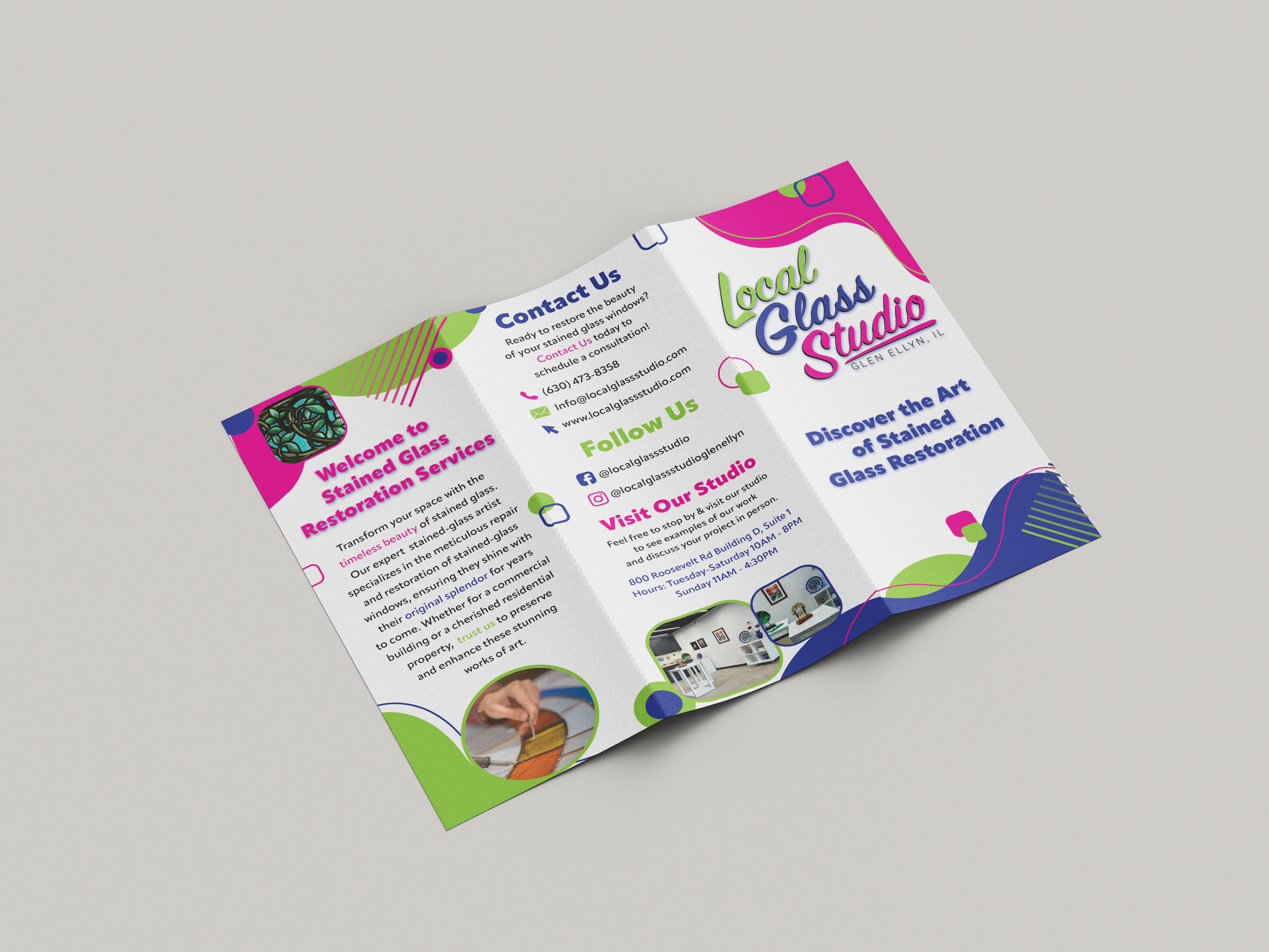 Local Glass Studio - Trifold Brochure