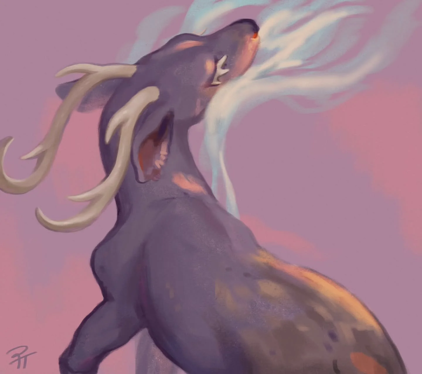 When the spirit leaves. 

I got this painting idea from a portion of a Psalm which describes God's power over the life of living things. Quite sobering.

You take away their breath, they die and return to their dust. Psalms 104:29

I'm really happy w