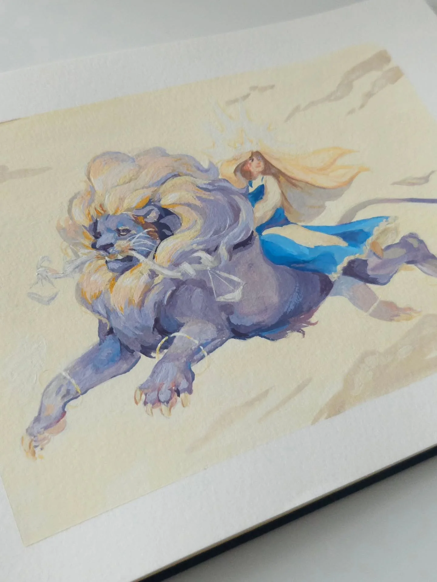 Look familiar? 😉 I did a traditional painting of one of my digital pieces! 

I've been playing around with gouache again and it is starting to do what I want it to do 😆 still I have to remember that there is no ctrl + z in real life 🙃