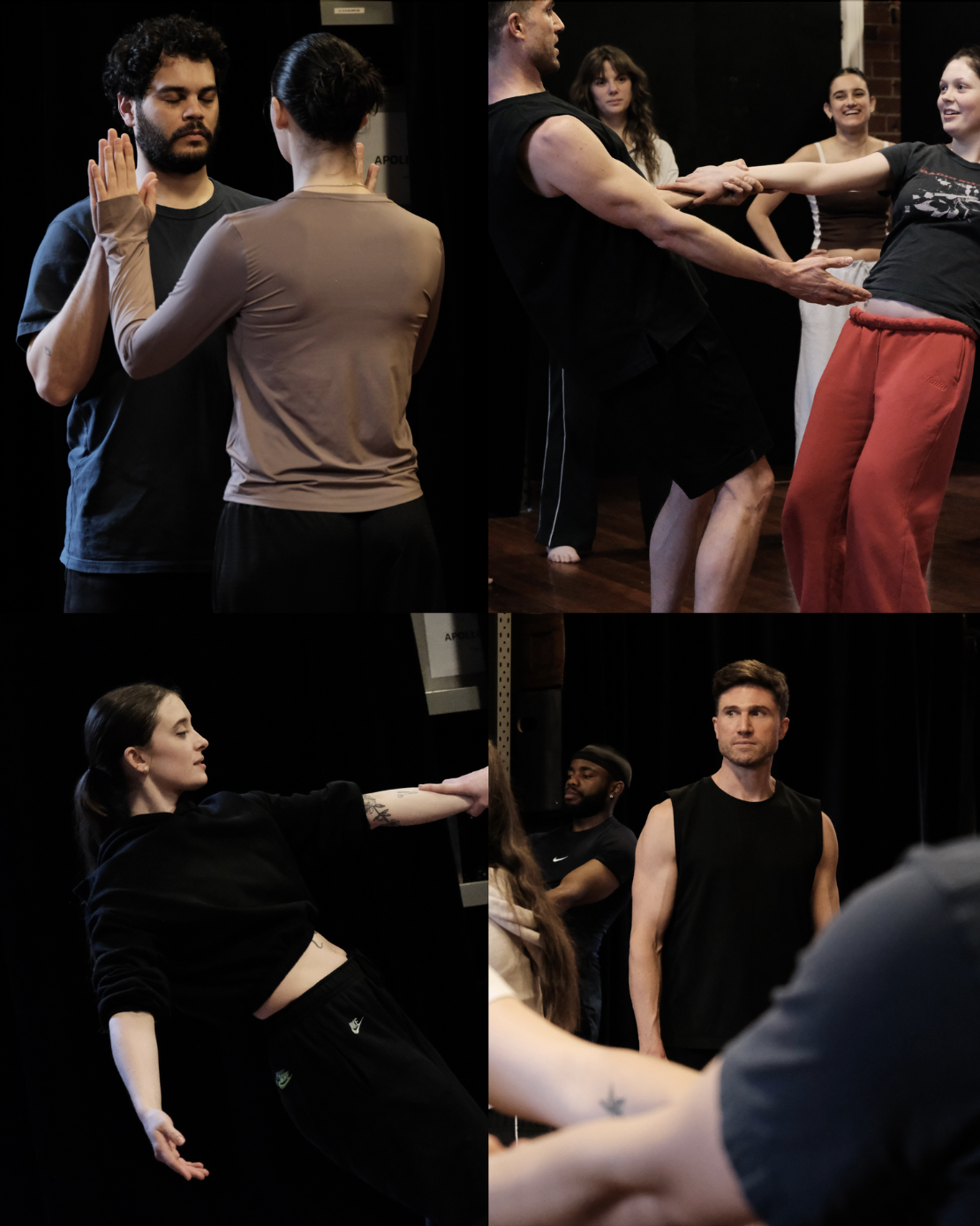 Group workshop exploring communication, presence, and responsive listening through embodied practice.