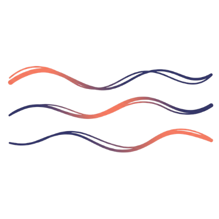 Marea Consulting brand illustration — waterfall representing marketing momentum and flow
