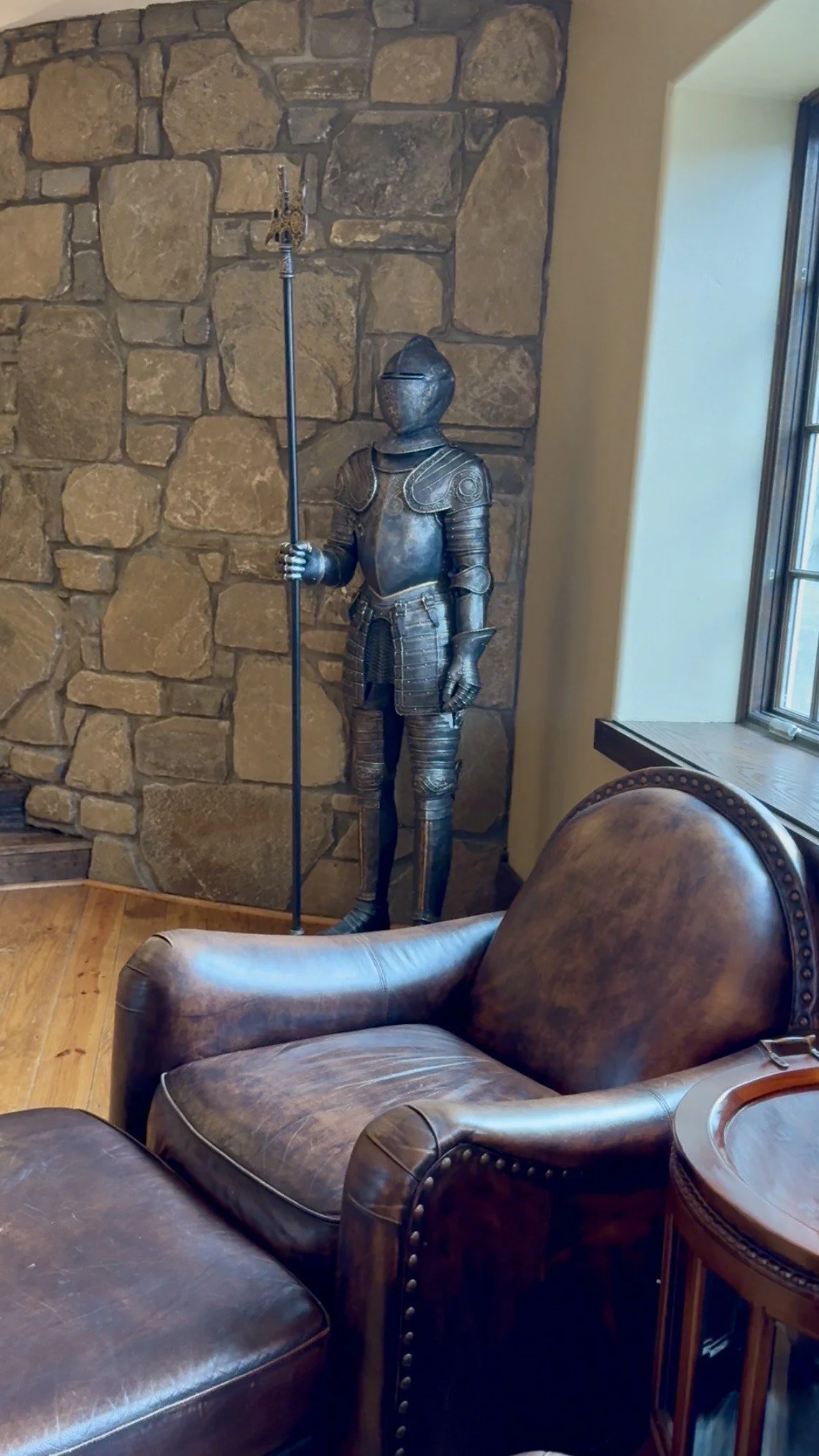 Castle Ladyhawke grand reception hall with vaulted ceilings and candlelit design