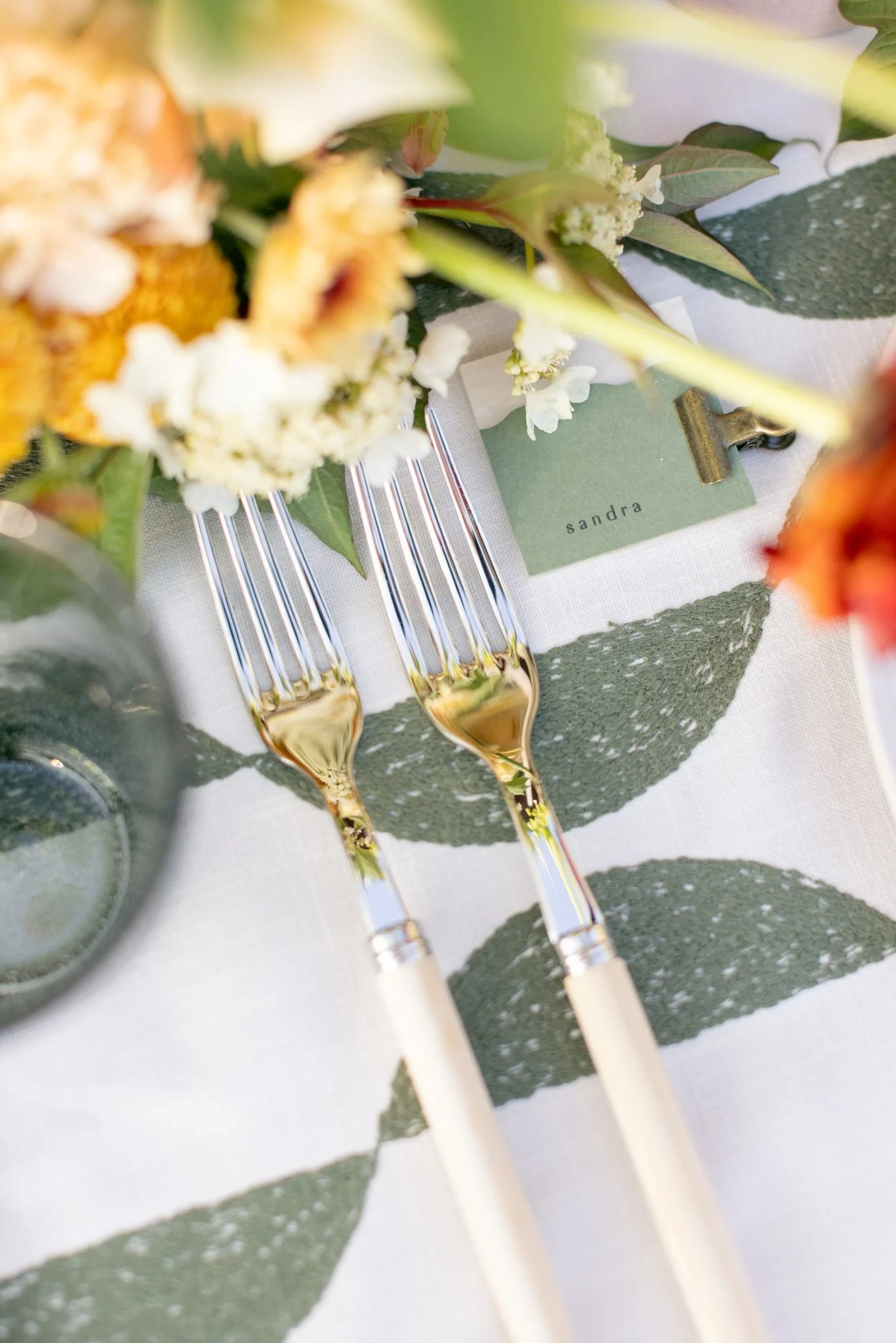 colorful and elegant charlotte wedding tablescape