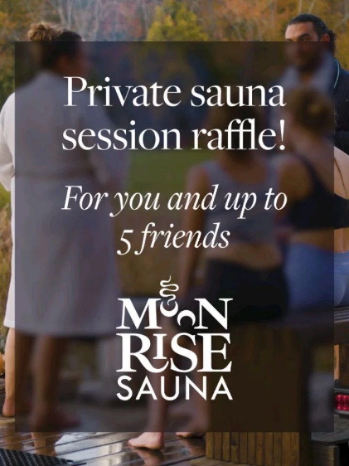 Free private sauna session for up to six! Whether or not you&rsquo;ve already visited us on @osamequinfarm, we want you to come sweat with us 😊

.
How to enter:

1️⃣ follow this account, @moonrisesauna

2️⃣ tag up to 5 friends in the comments, 1 fri