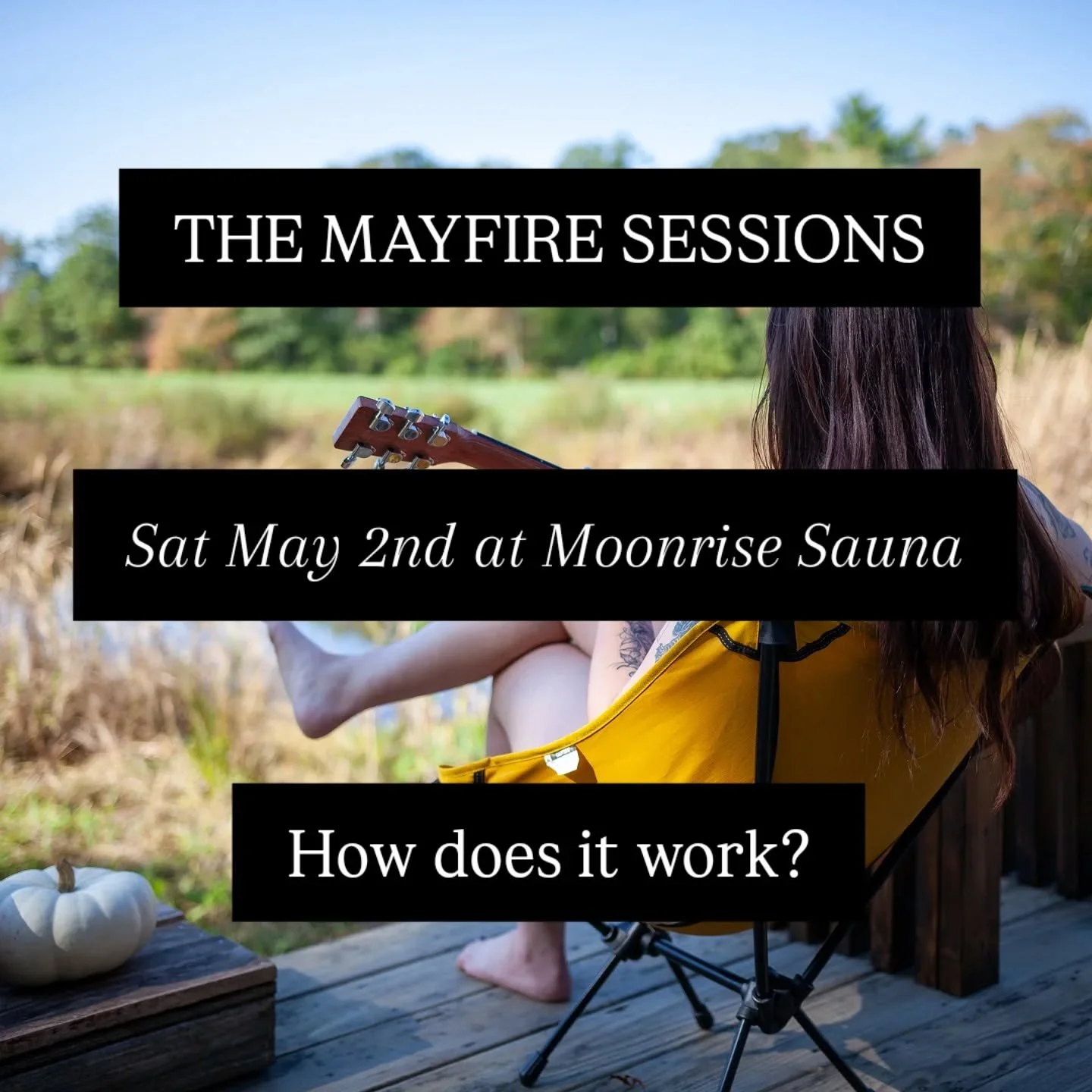 THE MAYFIRE SESSIONS at @osamequinfarm this Sat 12-5pm! Bring your bathing suit because WE'RE HOSTING WALK UP SAUNA SESSIONS, $20 for half an hour.

Get tickets to the event now if you haven't already, link in bio
.
.
.
.
.
.
.
.
.
.
.
.
#livemusic #